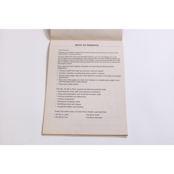 Fisher-Price, Toddler Learning Pad, 1998, Children's Activity, ~ 250407-WH 345 - Picture 2 of 4